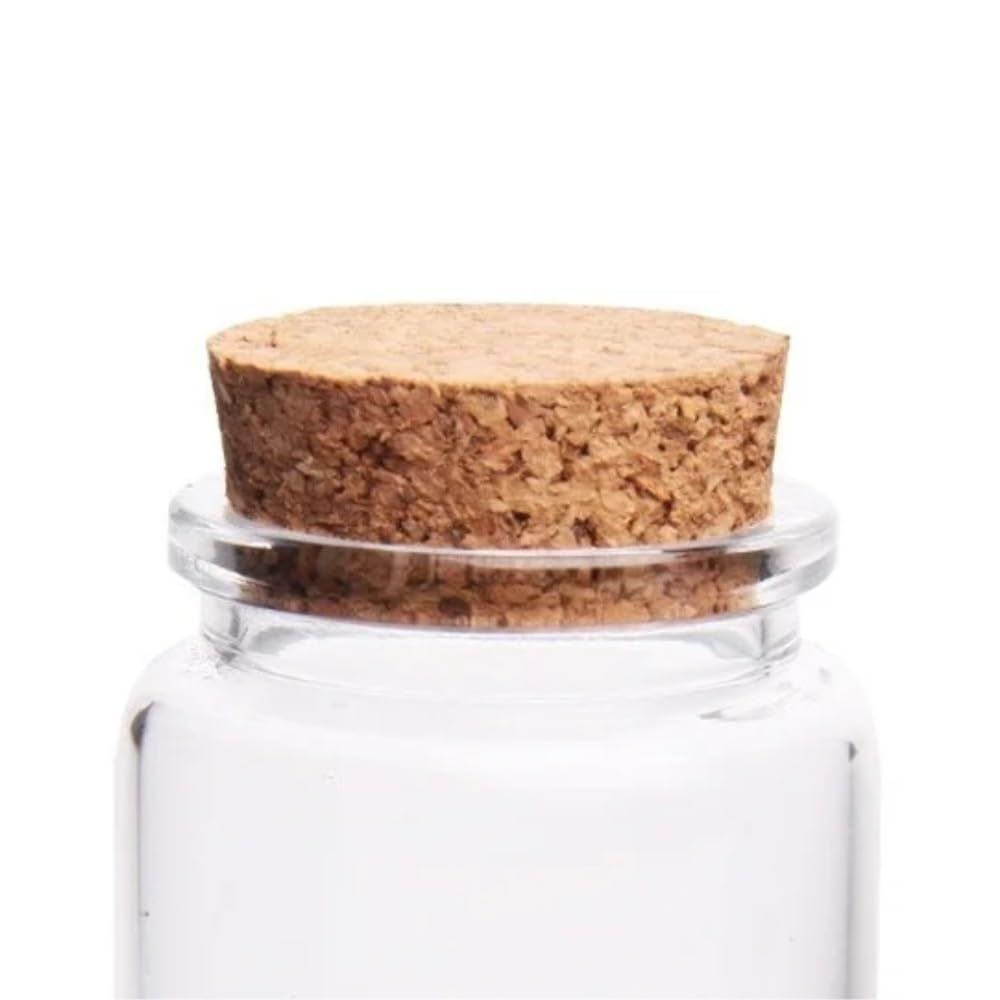 Mini-Glasgefäß Kleine süße DIY-Glasflaschen, Fassungsvermögen 12 ml, 24 x 30 35 mm, Glaskorkenbehälter, Mini-Fläschchen-Dekoration, Stück