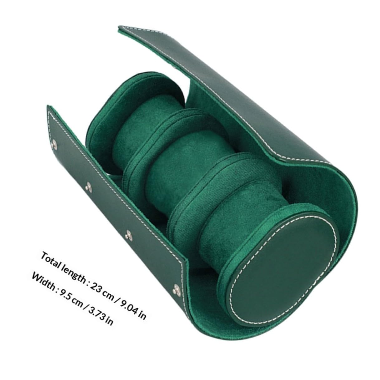 Custodia Organizer Classico e in Pelle Pu Verde Porta Orologi da Viaggio per Orologi e Piccoli da Uomo