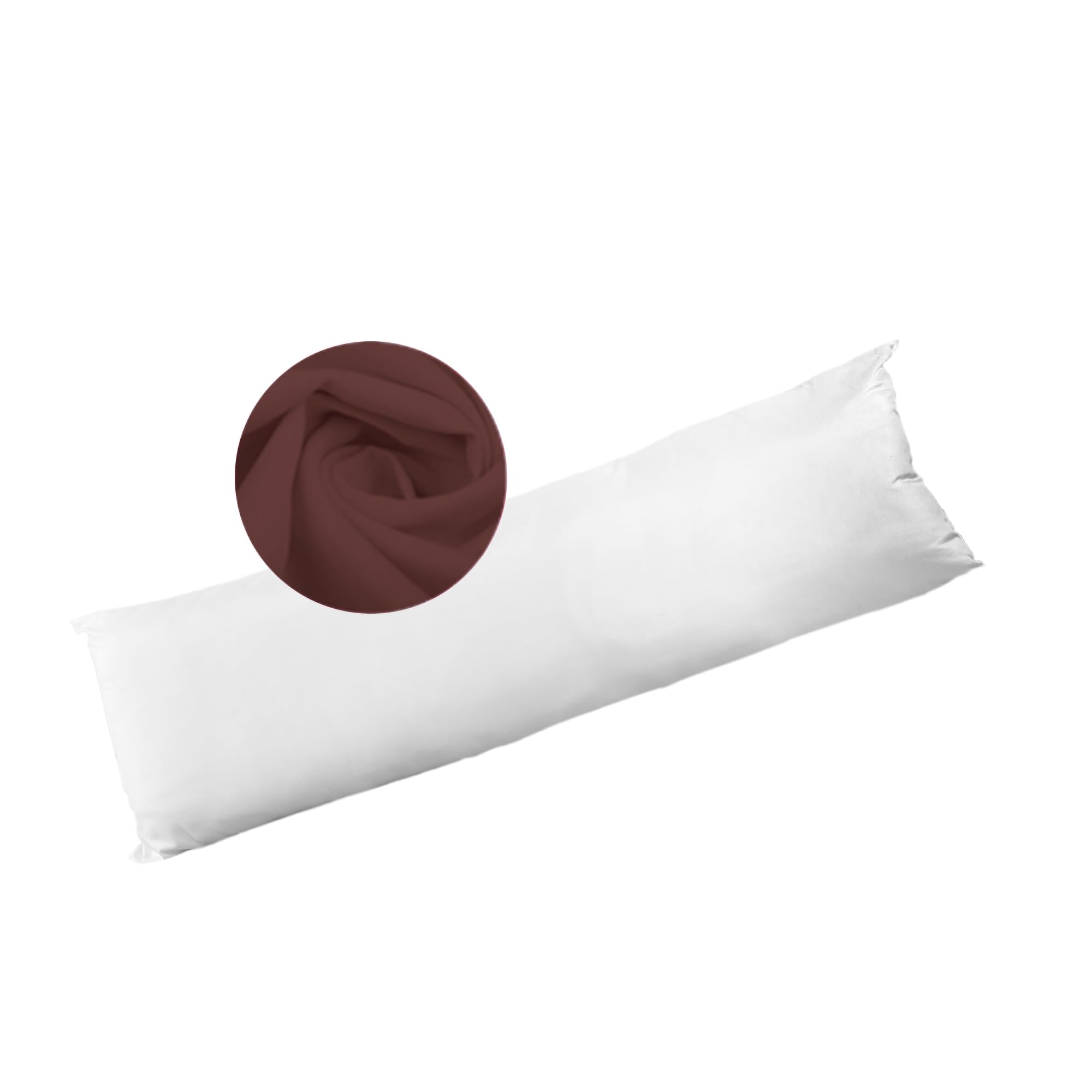 Bolster Pillow Hollowfibre Filled with Free Pillowcase Hypoallergenic Soft Long Pregnancy Pillow for Side Sleeper, Back, Neck, Maternity Support Full Body Pillow (Burgandi, Super king 6Ft)
