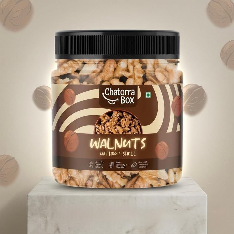 Image of Chatorra Box Premium 8 broken pieces Walnut Kernels 1000gm | 100% Natural Raw Walnuts Without Shell | Akrot Giri Dry Fruit Rich in Iron and Protein | Ideal for Breakfast | Low in Calorie Nuts