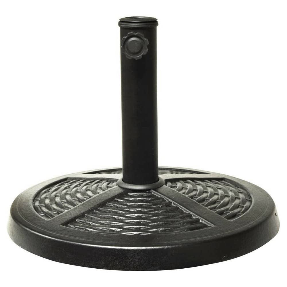 Base De Parasol De Jardin Exterieur Effet Rotin, Robuste Et Résistant