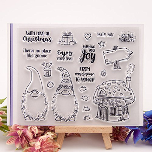 Shoresu Clear Stamps Sheets Transparent Silicone Seal for DIY Scrapbooking Photo Album Decorative 15Ã—12.5cm/5.91Ã—4.92in