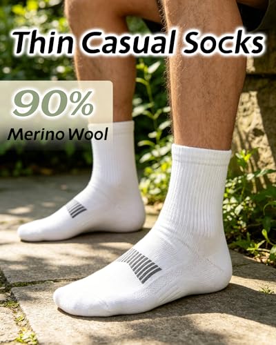 Image of 90% Merino Wool Socks for Men Athletic Ankle Socks for Women with Arch Support Breathable Soft Wool Ankle Socks,3 Pairs