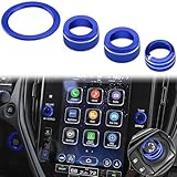 auovo Volume Tune Knaufabdeckung passend für Subaru Crosstrek Impreza Zubehör 2024 2025/2025 Forester 2020–2025 Outback Legacy / 22–25 WRX / 24–25 Ascent Rückspiegel-Knaufring (4 Stück, dunkelblau)
