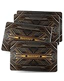 DUGRAFT Scheda di blocco RFID ultra sottile, protezione NFC, 4 pezzi, in metallo geometrico