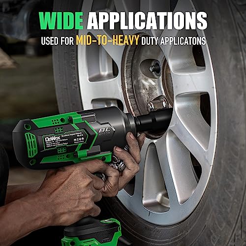 DOWOX Cordless Impact Wrench 1/2 Inch, High Torque 1200 Ftlbs