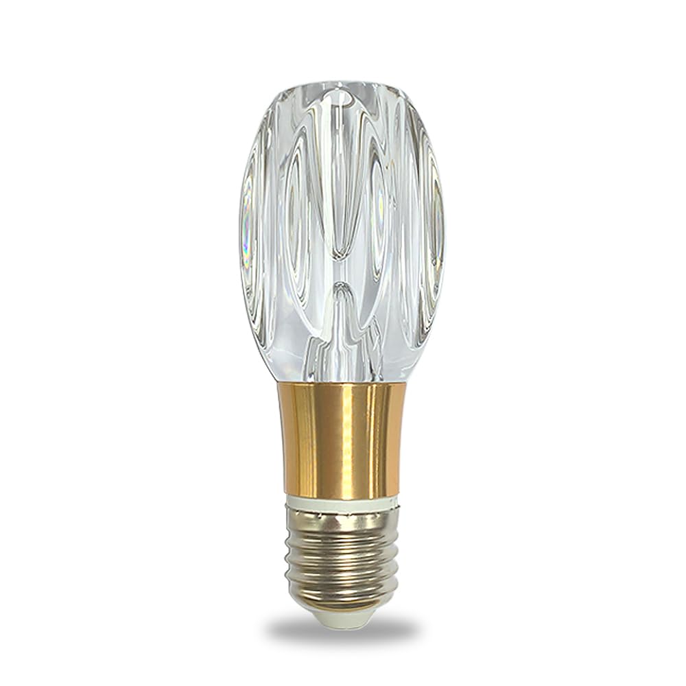 Linqzxz Acrylkristallbirne 5W Edison Schraubbirne 85-265V, 3000K warmes Licht, E27 Basis professionelle dekorative Birne (1 Zählung E27-B006)
