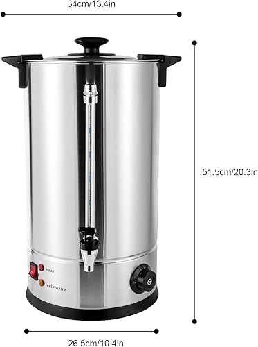 Miniatura 2 de Urna de café comercial de acero inoxidable, dispensador de café de preparación rápida, dispensador de bebidas calientes, urna de agua caliente para