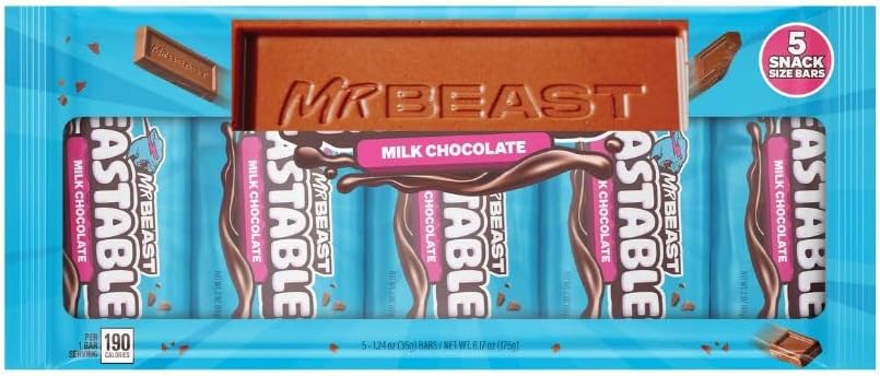 Mr-Beast Milk Chocolate Bar, 1.24 Oz (35g), 5 Count