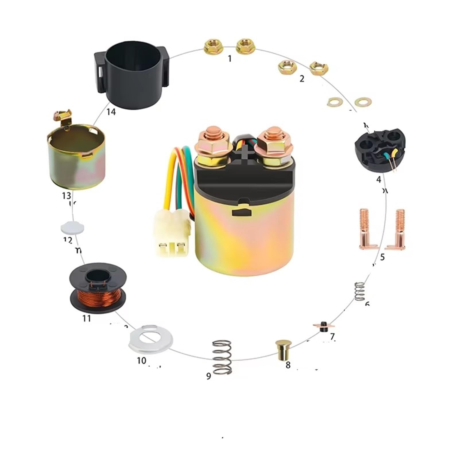 Compatibile Con Per SXS700 M2 M4 2014 Per TRX450 Per SPORTRAX 450R 2006-2009 2012 2013 2014 Relè Solenoide Avviamento Elettrico Per Moto