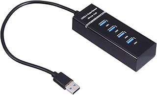 UKCOCO 2 Pcs 4 Hub USB Hub Micro USB Splitter USB Adaptor USB c Splitter Switch USB c Charge Cable USB Charging Hub Plastic Black USB 2.0 Splitter Plastic USB 2.0 Splitter Cable Adapter