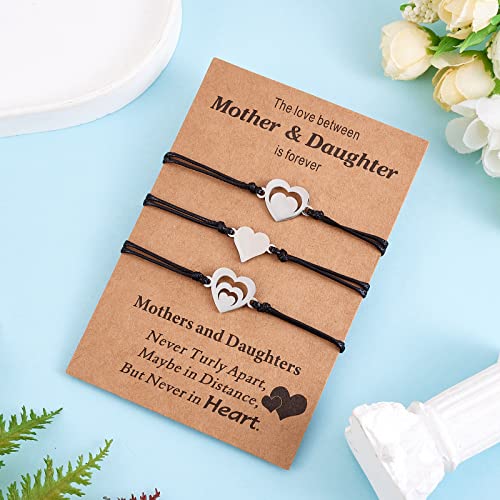 Image of Ornaland 2 /3 /4 /5 Pcs Friendship Bracelet Best Friend Bracelets Bff Matching Heart Bracelet Braided Bracelet Best Friend Friendship Gifts for Women Friends Girls Teen