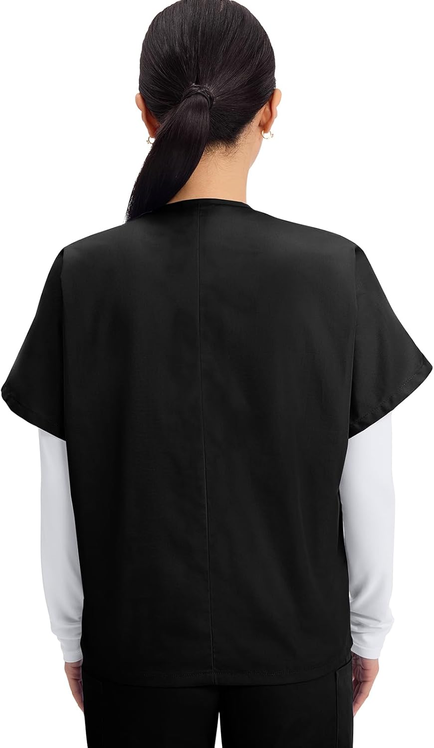 Cherokee Scrubs for Women and Men Unisex V-Neck Tunic Nursing Scrub Top with Chest Pocket, Tuckable Durable Fabric – 4777 - Image 4