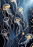 Photo Gallery yocheng poster di meduse colorate e vivaci con animali marini, stampe di coralli nautici, dipinti su tela, quadri da parete, decorazioni per la casa e il soggiorno. 30x40cm senza cornice Photo Gallery yocheng poster di meduse colorate e vivaci con animali marini, stampe di coralli nautici, dipinti su tela, quadri da parete, decorazioni per la casa e il soggiorno. 30x40cm senza cornice
