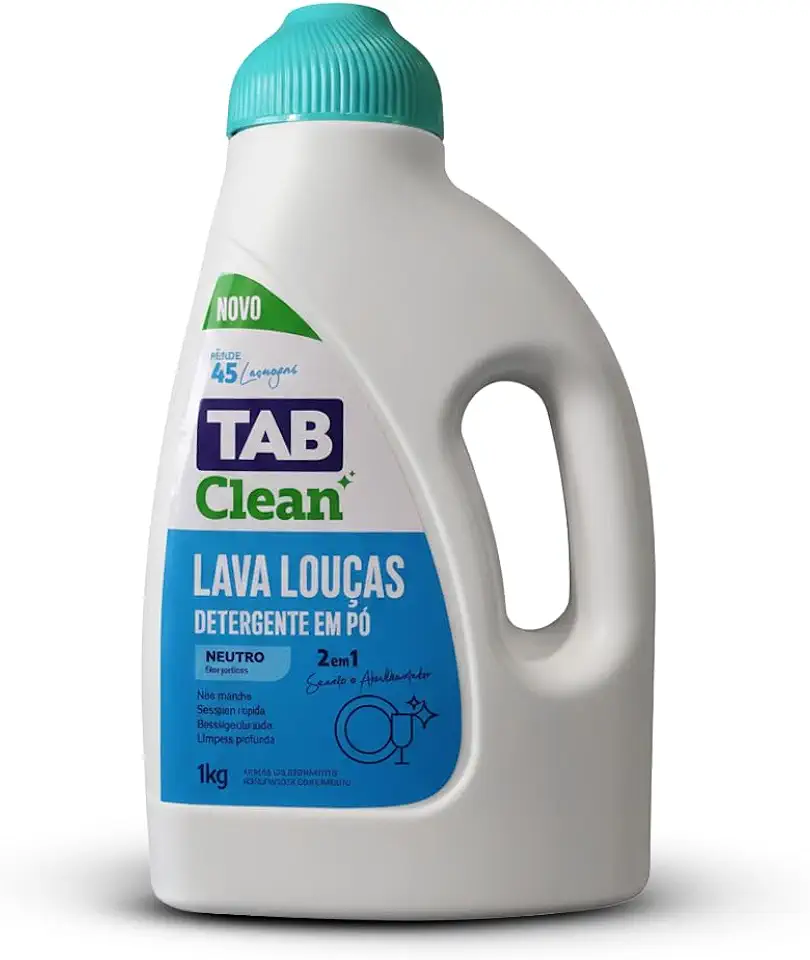 Detergente Em Pó Lava Louças TabClean 1kg Desengordurante Para Máquina