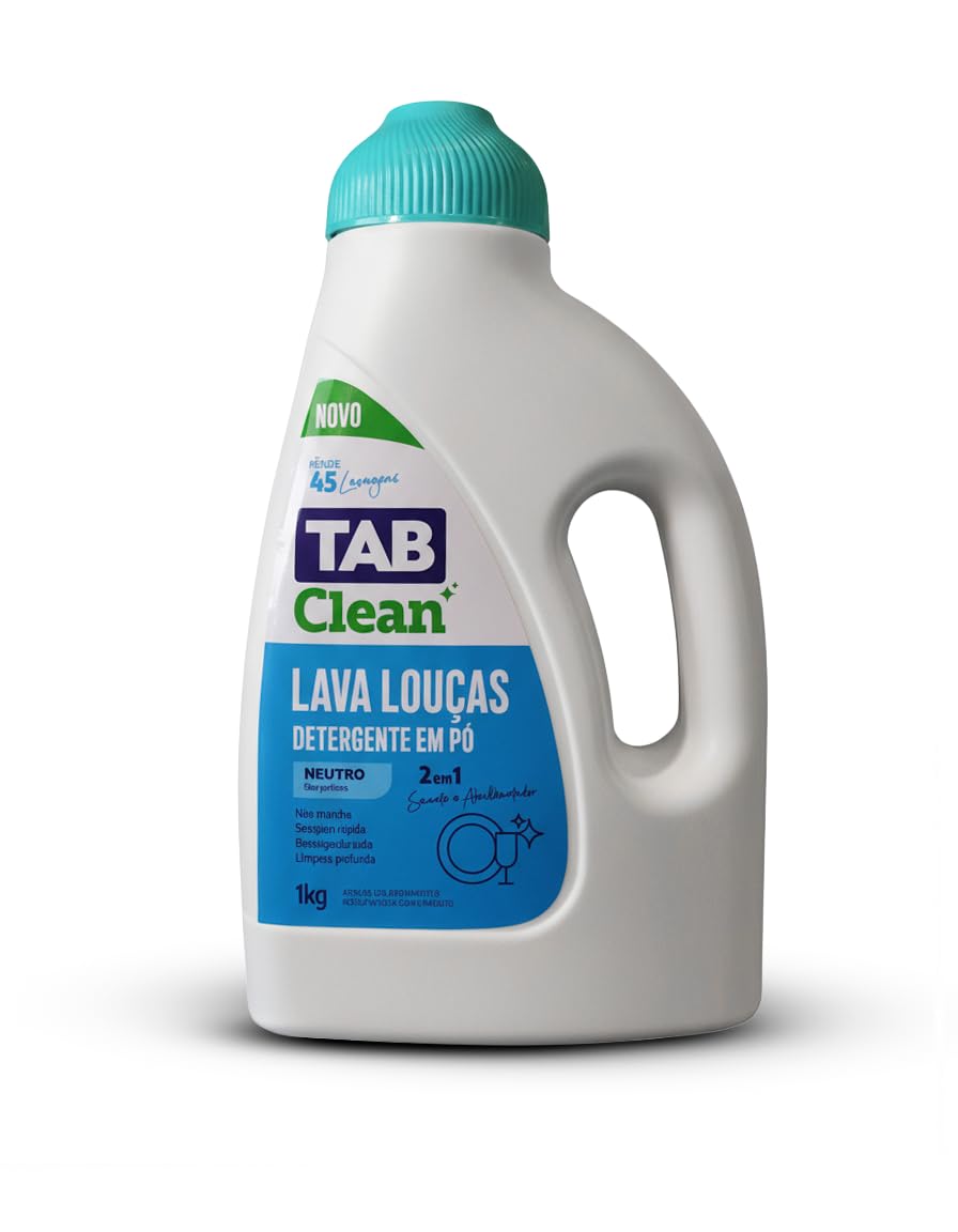 Detergente Em Pó Lava Louças TabClean 1kg Desengordurante Para Máquina