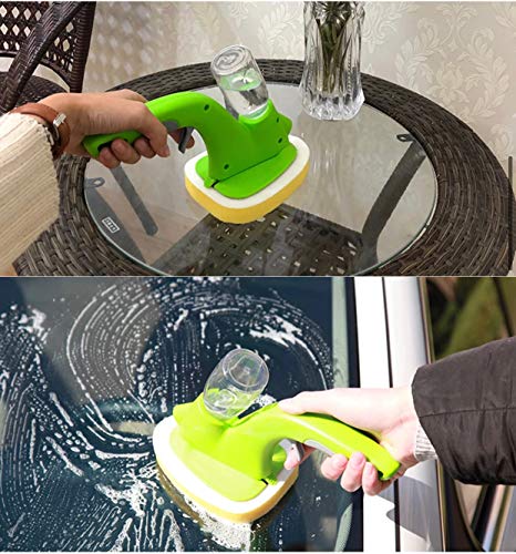 Dish Brush With Soap Dispenser/spray- Includes Grout Brush, Sponge & Microfiber Cloth Can Be Use For Kitchen Pan, Pot, Sink, Dish Washing, Bathroom, Bathtub As Well As A Window Cleaning Tool