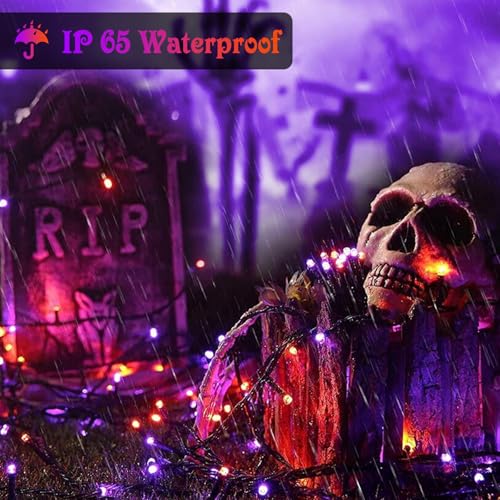 Tcamp QL300AE 105Ft 300 Led Purple Orange Halloween Decorations Lights Motion Activated Sync With 4 Scary Music, 6 Modes Halloween String Lights For Party Yard Outdoor Indoor Decor thumb #6