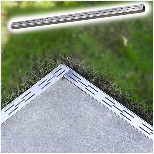 Cache-grille d'évacuation en acier inoxydable pour balcon avec système de gouttière amovible