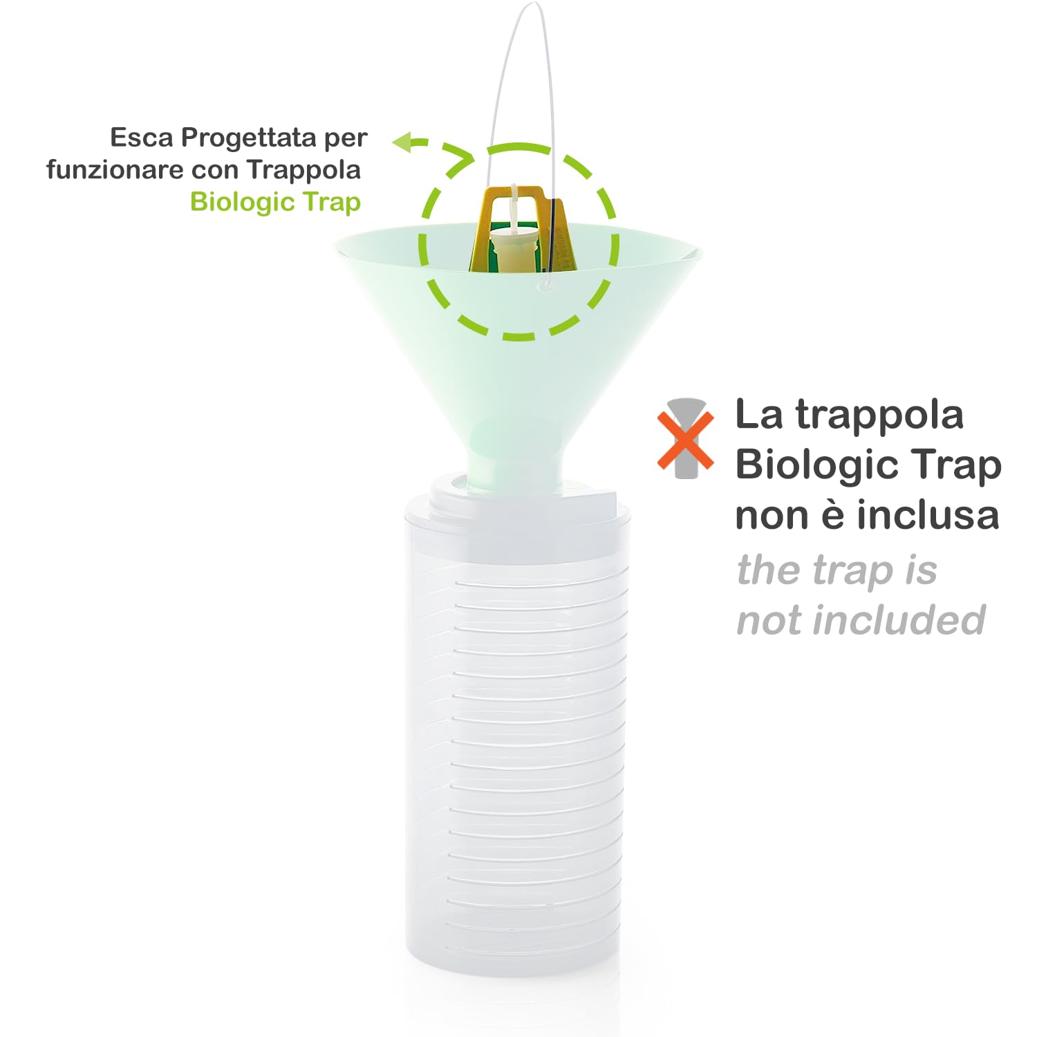 BIOLOGIC TRAP | Super Feromone Popillia Japonica BIO, Doppia Essenza, Efficace Cattura e Lunga Durata, 1 Ricarica