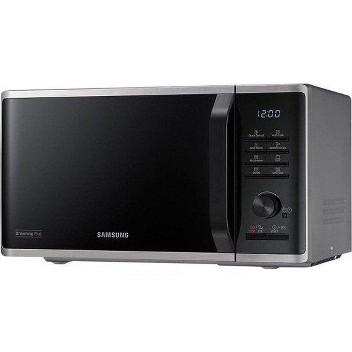 Samsung MG23K3515AS/EG Micro-ondes avec gril / 800 W/Chambre de cuisson 23 l/Largeur 48,9 cm/Dégivrage rapide / 27 programmes automatiques/Argent