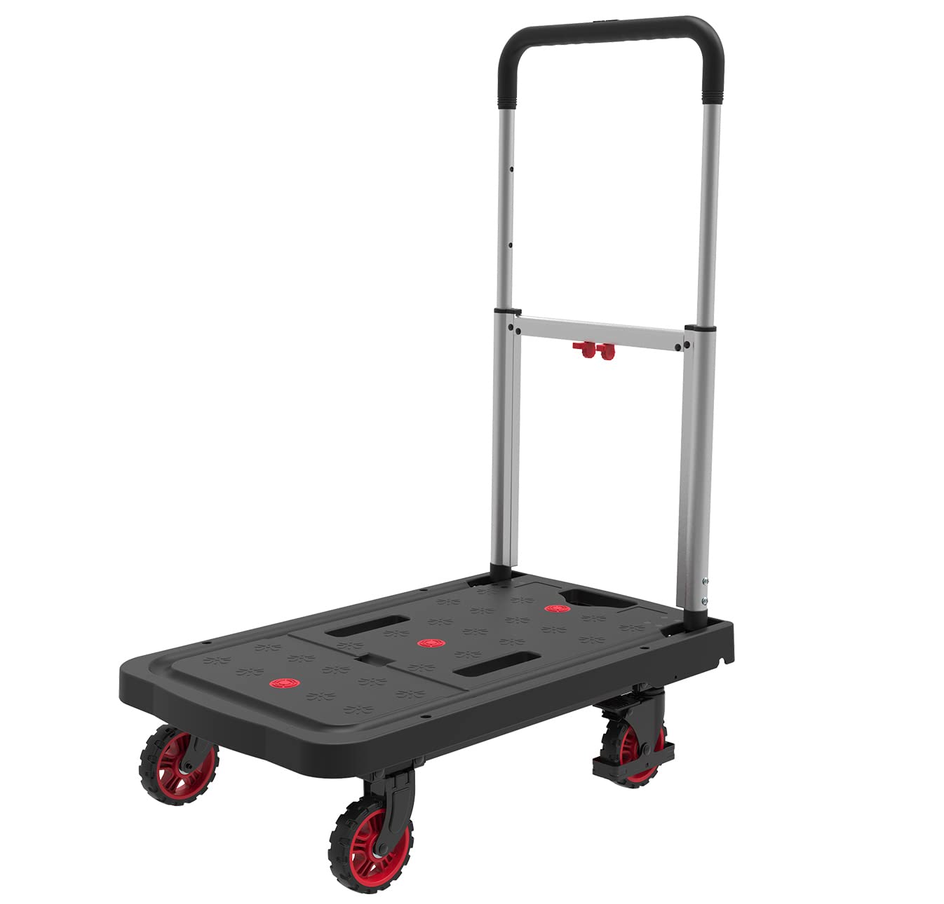 Pavo 8055890 Alu-PP Plattformwagen einklappbar schwarz/aluminum