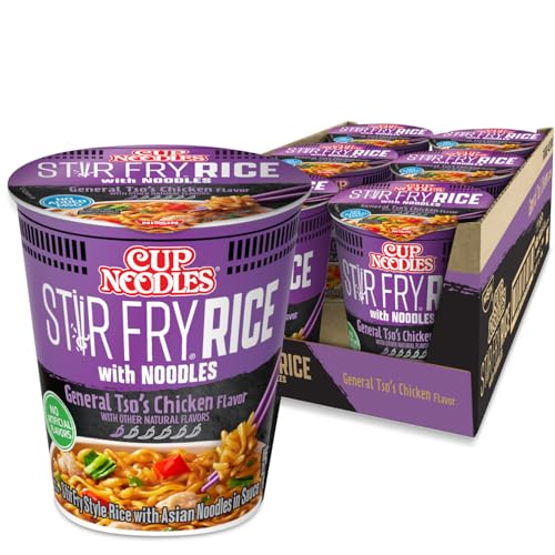 Nissin Cup Noodles Stir Fry Rice with Noodles, General Tso's Chicken, 6 cups