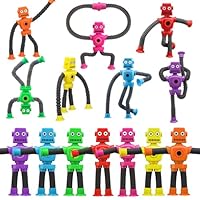14 PCS Roboter Rohre Saug Fidget Spielzeug, sensorisches Badespielzeug für Kid Baby Kleinkind, teleskopische Saugtasche Roboter, Schreibtisch Dekor Spielzeug für Klassenzimmer Büro