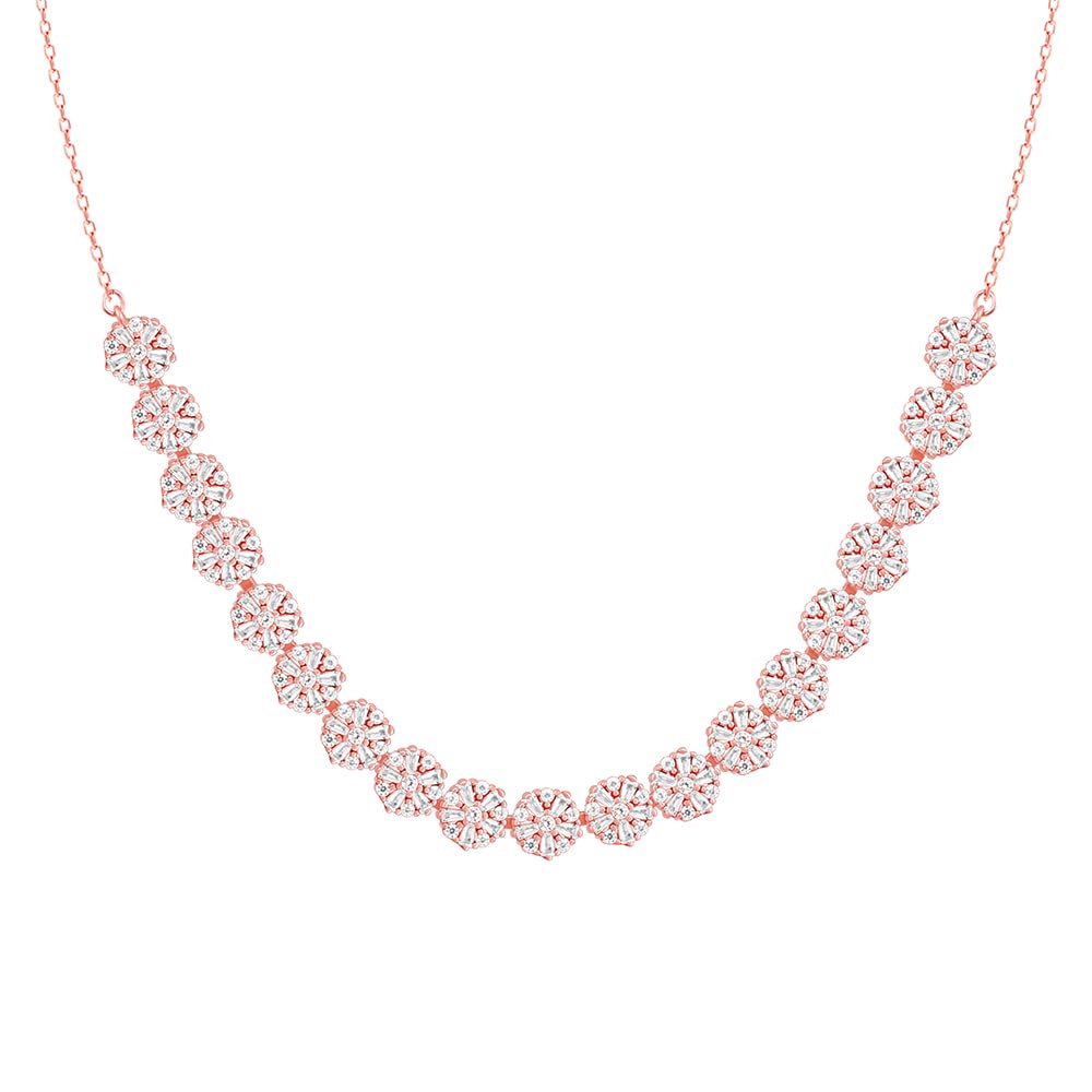 giva 925 Silver Rose Gold Studded Flower Necklace| Pendant to Gift Women & Girls | With Certificate of Authenticity and 925 Stamp | 6 Months Warranty*-picture-27