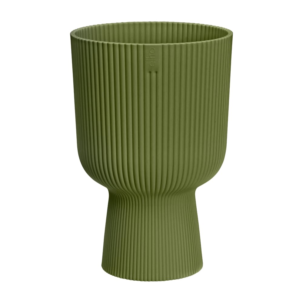 elho Vibes Fold Coupe 14 - Indoor Plant Pot - 100% Recycled Plastic - diameter 13.9 x H 21.0 cm - Green/Fern Green - Image 2