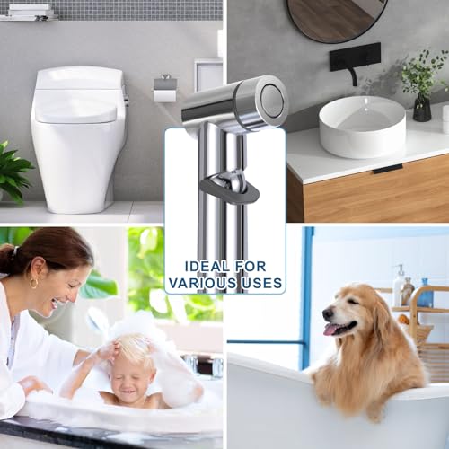 Miniatura 3 de Kit De Rociador De Bidé De Acero Inoxidable Pulverizador Para Bidé De Mano Duchas Higienicas Para Wc Con 1 En 2 Válvula De Control Dual,Soporte,Manguera Para La Higiene Personal Diaria