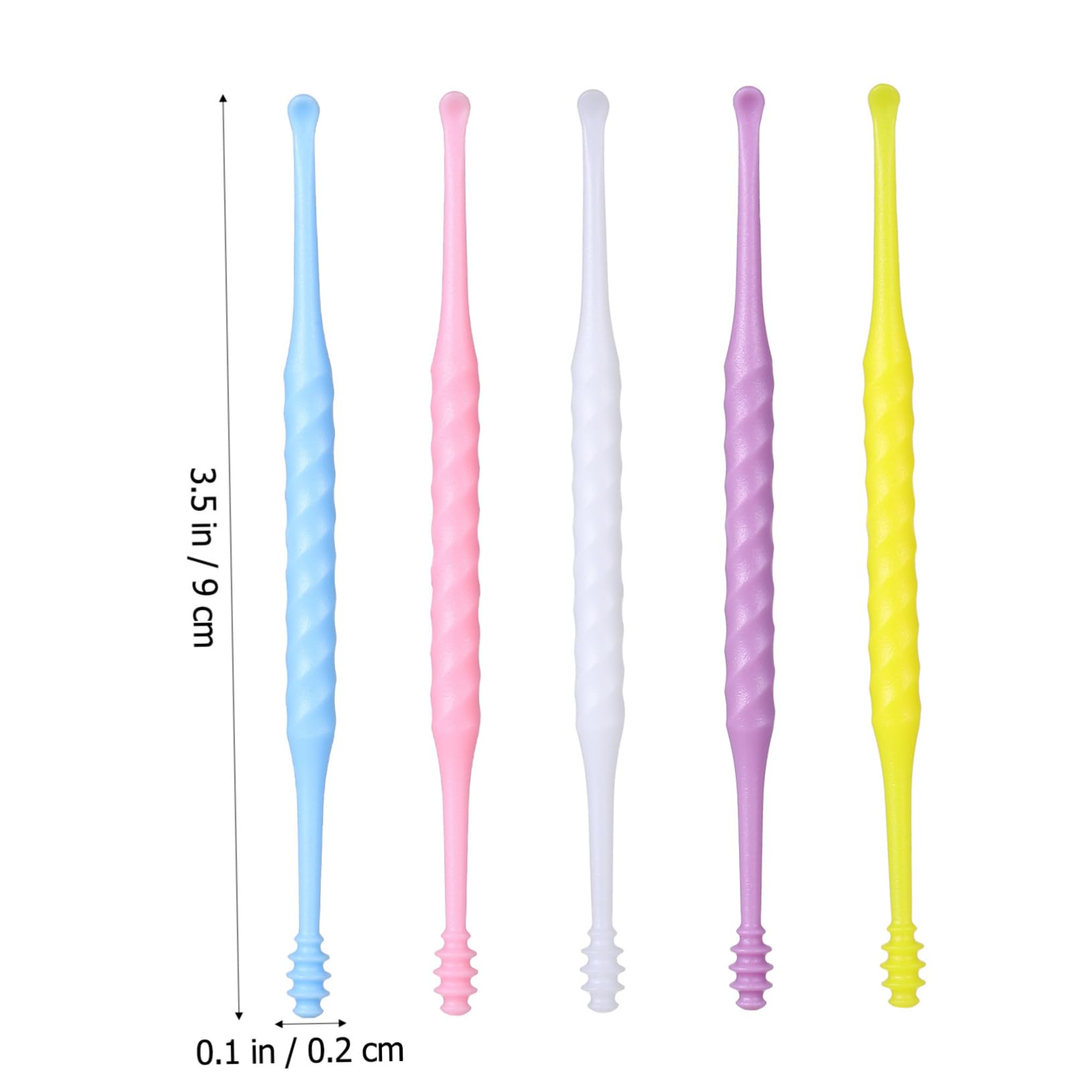 Healeved 100piezas Herramientas De Limpieza De Oídos Cucharas Para Cerumen Vibrantes Limpieza y Portátil Diseño Seguro y Cómodo Para Uso Familiar