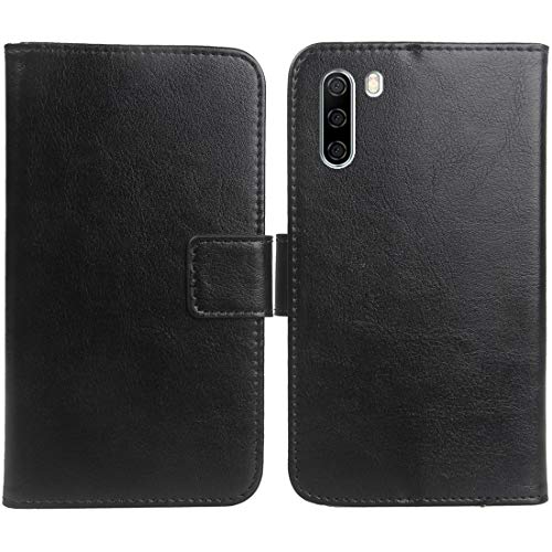 Mengtu Housse Coque pour YESTEL Note 30 Pro 6.41 PU Cuir Etui Leather Case Cover Flip Cas Couverture Protecteur Portefeuille Book Wallet (Noir)