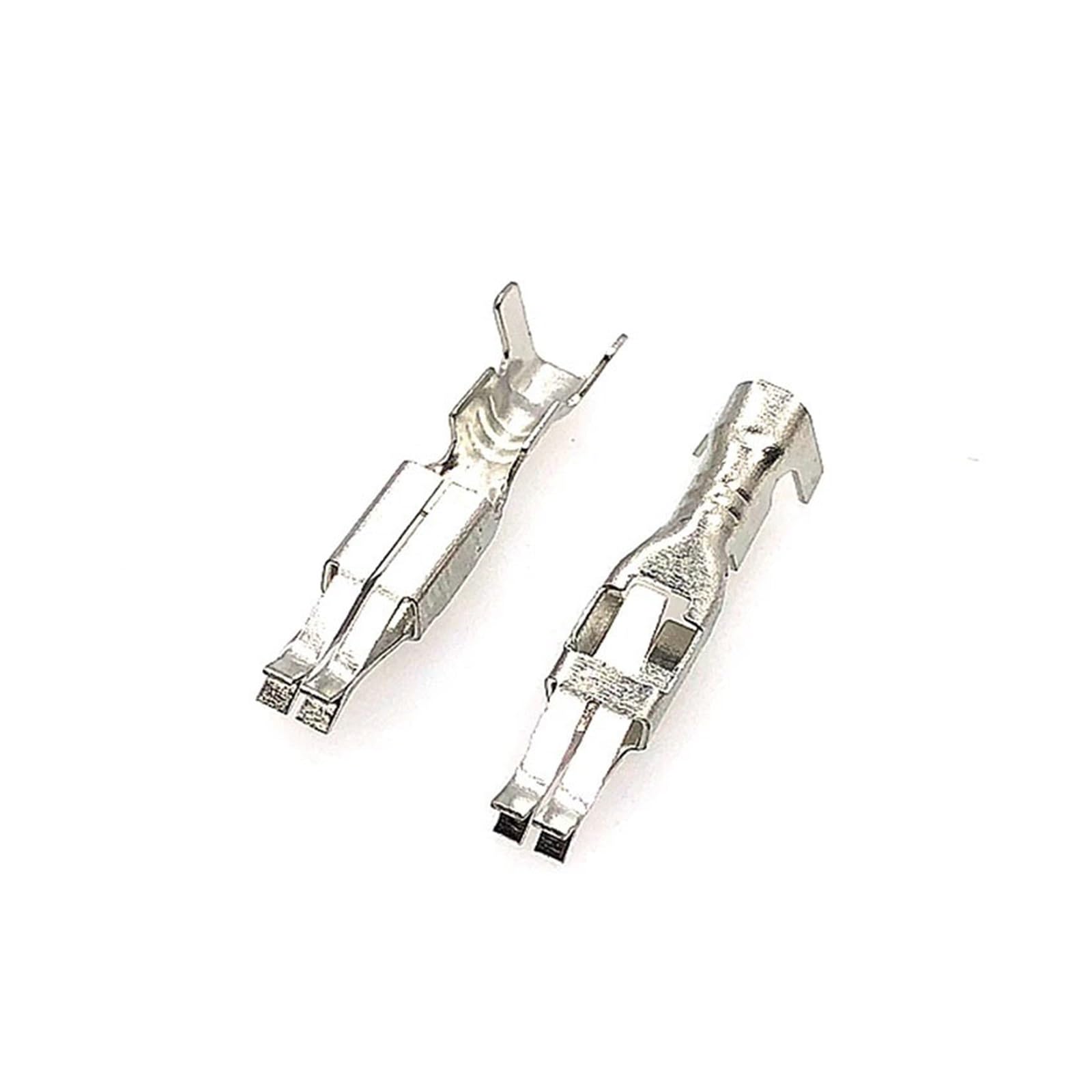 Kabelverbinder, 50 Stück DJ622-E3.5A Nicht isolierte 3,5-mm-Buchsen-Crimpstift-Spleißklemme(500 Pcs)