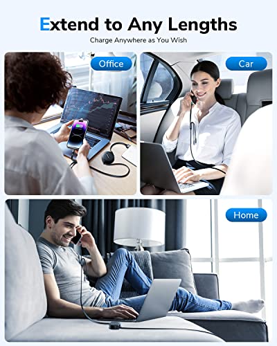 Cafele Multi Charging Cable, 3 In 1 Retractable Charging Cable With Type C, Micro Usb, Phone Port, Multiple Charger Cord For Phone 14/13/12/11/ Samsung Galaxy #TOP4