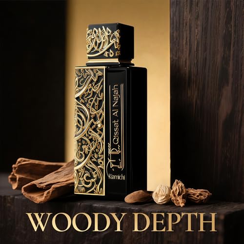 Image of QISSAT AL NAJAH KIAMICH Cologne for Men | Premium Lavender & Oud Eau de Parfum | 100ml Long Lasting Perfume with Geranium & Frankincense | Fresh Woody Spiritual Scent
