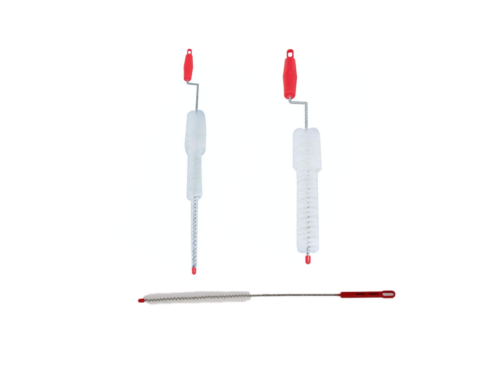 Set of Brushes for Cow or Goat Milking Machines. Designed to get rid of The Fat accumulated Around Liners and Hoses.