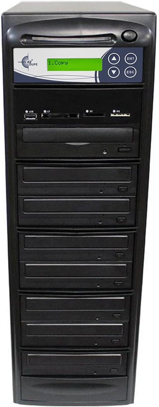 Spartan Media Mirror Flash Memory to Disc Duplicator with 1-7 DVD/CD Burners (with MS, CF, SD, USB Slots) M907-SSP
