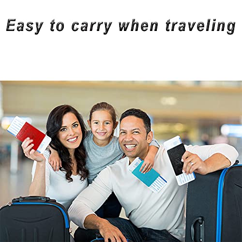 Passport Cover and Vaccine Card Holder Combo, PU Leather Passport Holder with Vaccine Card Slot (Red) - Image 6