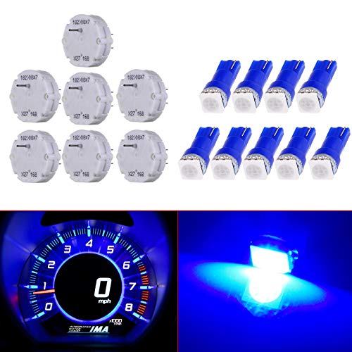 OCPTY 7 Pcs X27.168 Instrument Cluster Gauge Stepper Motor Kit with 9 Pcs T5 LED Light Bulbs - Fit for GM For Toyota For Honda For Ford For Chrysler For Chevy Silverados, Tahoes, Yukons, Suburbans