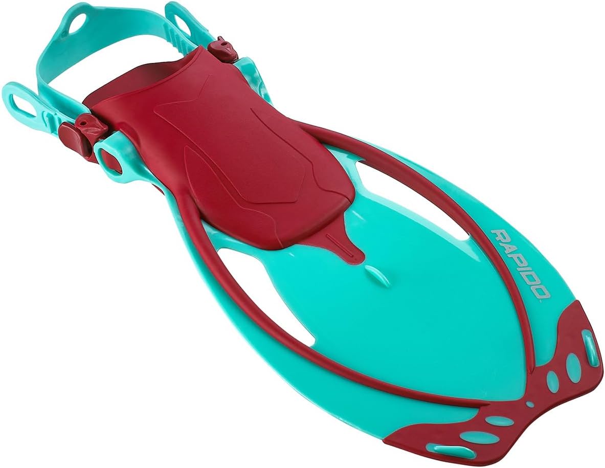 Rapido Marine Junior Open Heel Fins - Turquoise Ruby, Large/X-Large