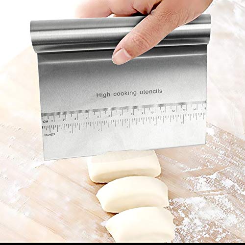 Honorall Raspador de massa Chopper Cortador de Pizza de Aço Inoxidável Cortador de Pizza com Escala