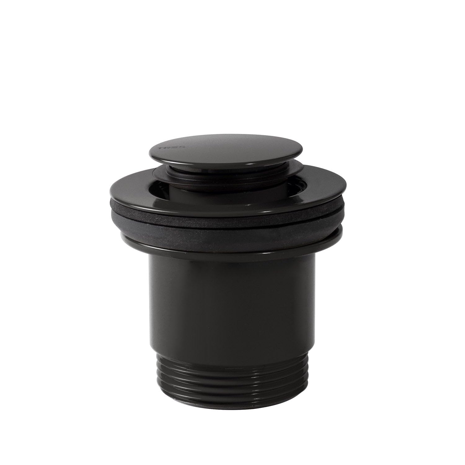 Tres 24284020NE Válvula de Desagüe Click-Clack Simple-Rapid Lavabo con Opción Siempre Abierta Color Negro-Cromo