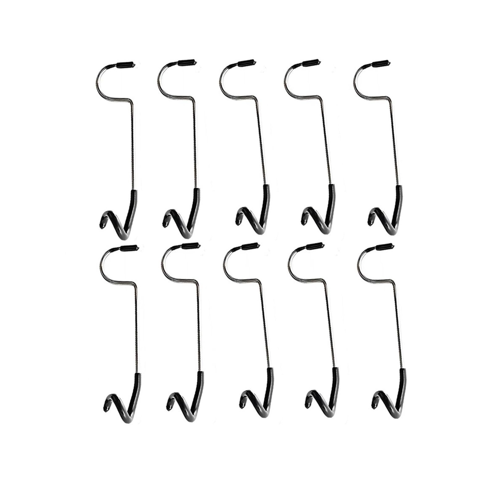 BAYNOPURIN Outdoor Light Hook Outdoor Camping Light Hook Stainless Steel Lantern Hanger Non Slip Tent Pole S Shape(10pcs)