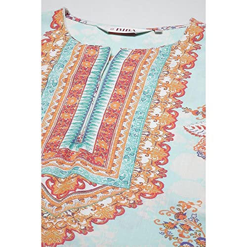 Image of BIBA Printed Rayon Round Neck Women's Kurta