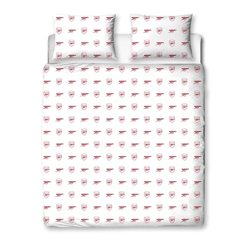 CHARACTER WORLD Arsenal FC Official Double Duvet Cover Set, Geometric Design, Multicolor - Image 4
