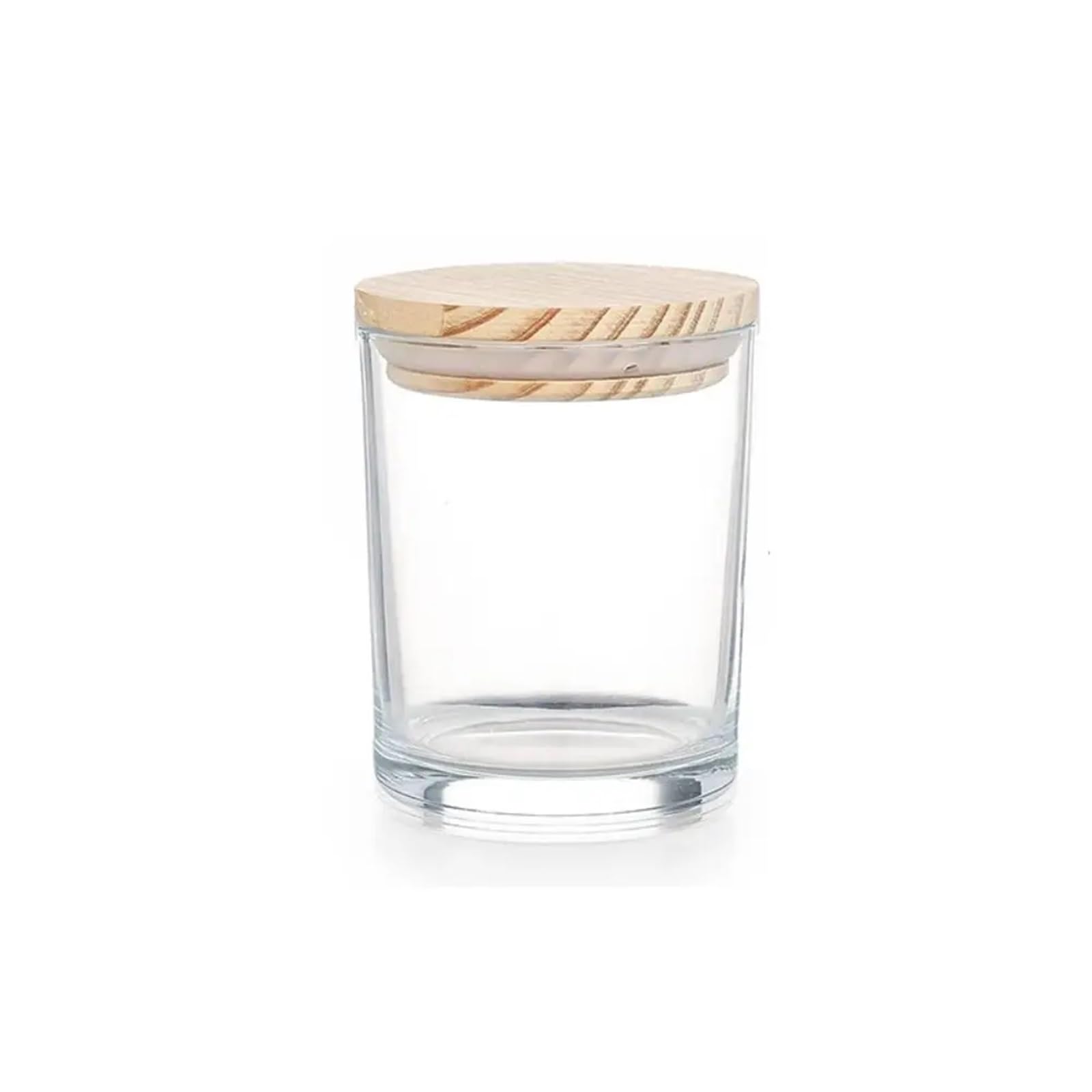 GETSTREE Candle Tins with Lids,Clear Glass Jars Transparent Wide Mouth Empty Containers Small Thick Aromatherapy Tray(Parent)