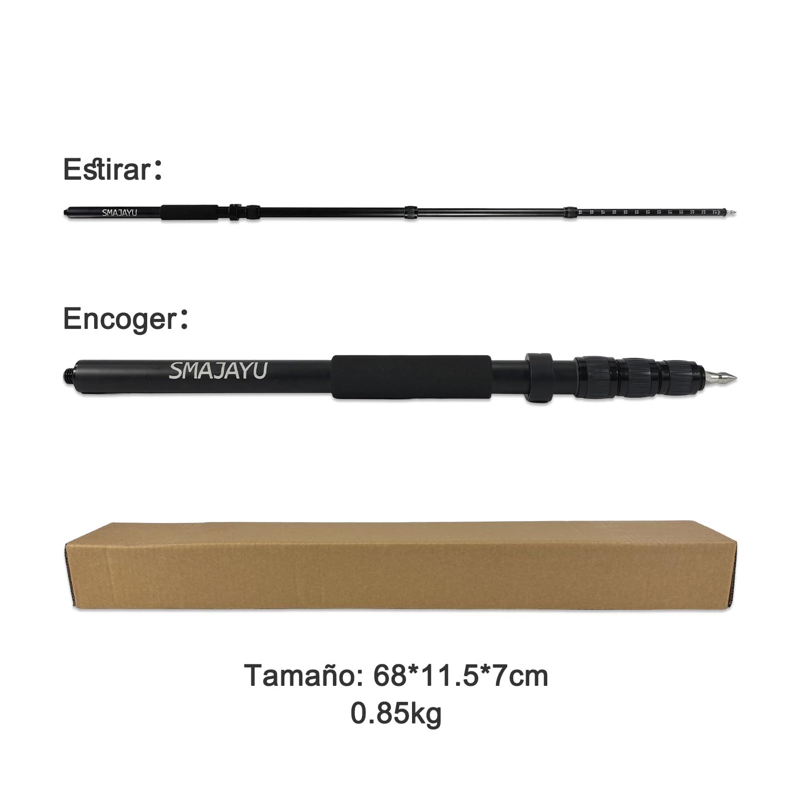 Jalón de medición de aluminio de 1,8 m con bolsa de transporte, nivel extensible con prisma de burbuja, accesorios para varilla de radio GNSS RTK, poste GPS telescópico para ingeniería civil