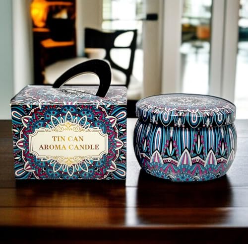 Image of Mandala Candle | Handcrafted Scented Wax Jar with Intricate Mandala Design | Spiritual Home Decor & Gift (Mystic Radiance Mandala)