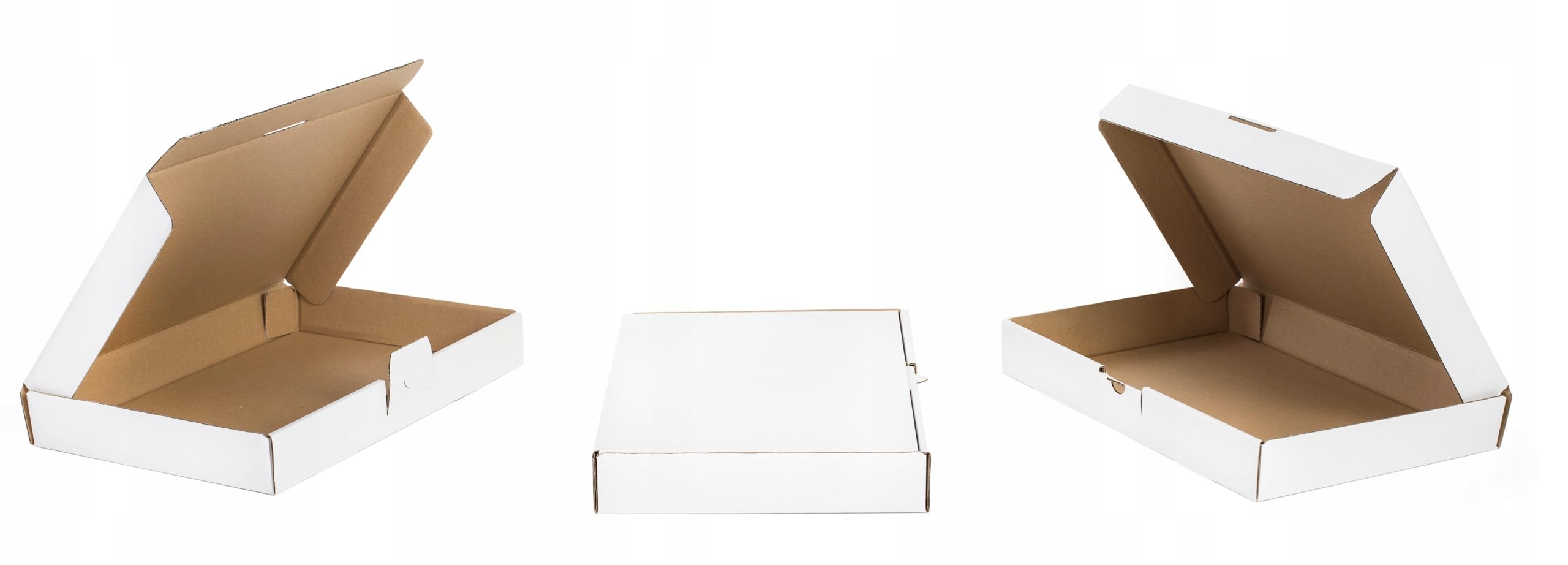 Opakowania, tektura falista, pudełko wysyłkowe, e-commerce, składane kartony z klapką, karton wysyłkowy, karton wysyłkowy, karton listowy 350 x 250 x 50 mm, biały, 100 szt